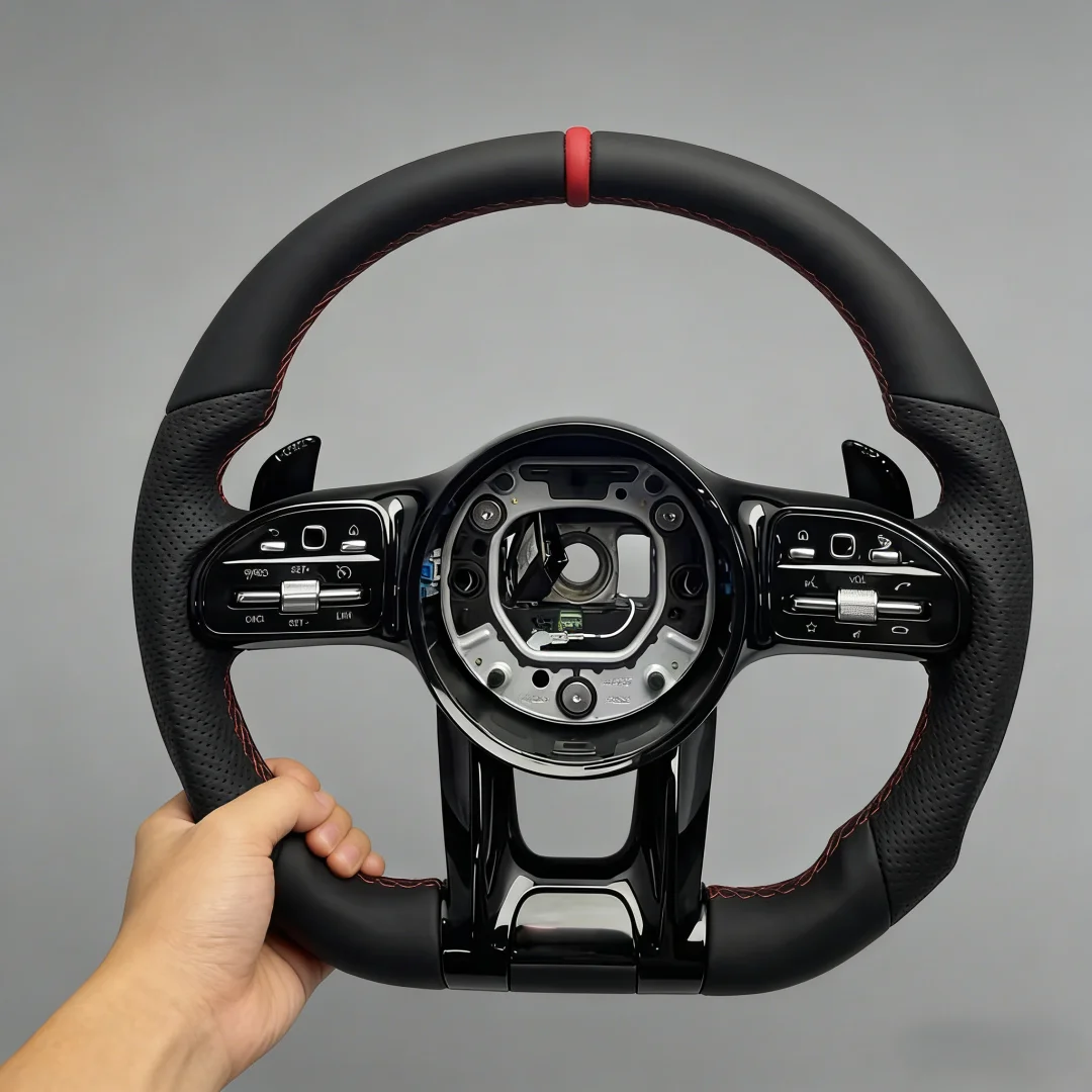 Steering Wheel W204 W205 W213 W219 W222 A45 E63 Gle Gls Amg Gt C63 E63 S63 G63 W463 GLC Car Steering Wheel For Mercedes Benz