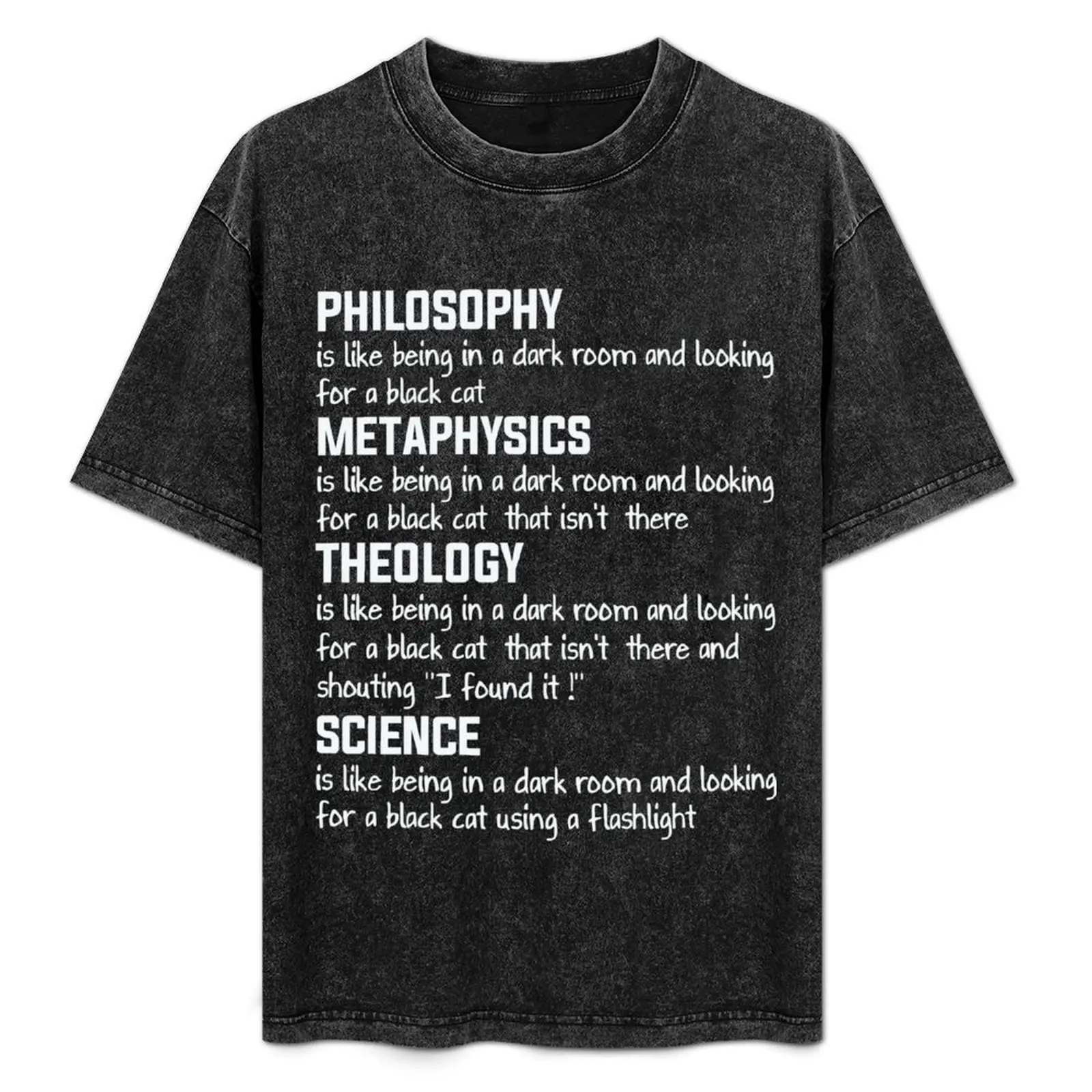 Camiseta divertida con diseño de ciencia, filosofía, metafísica y teología, camiseta de rendimiento Dry Fit