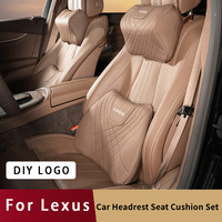 Car LOGO Headrest For Lexus NX GS RX IS ES GX LX RC 200 250 350 LS 450H 300H Seat Neck Head Pillow Rest Support Waist Cushion