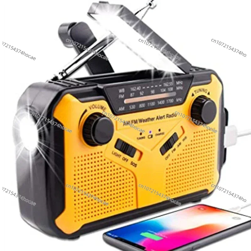 

Hot Sale Solar Power Emergency AM/FM Weather Pocket Wind Up SOS Alert Phone Charger Dynamo Flashlight Hand Crank Generator Radio