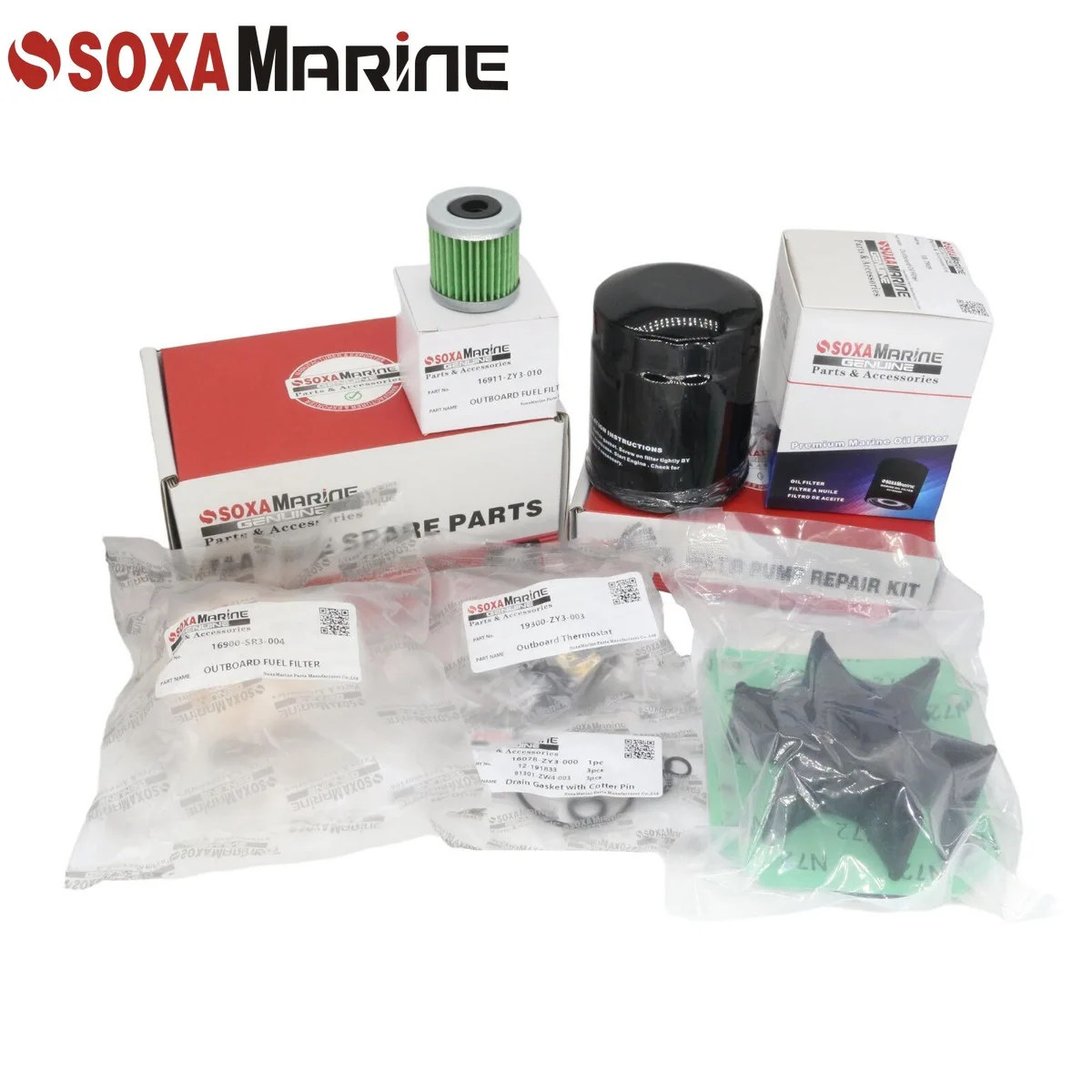 

Maintenance Kit For Honda 115 130 HP BF115A BF130A Marine Outboard Water Pump Repair with Thermostat Fuel Oil Filter Gasket Pin