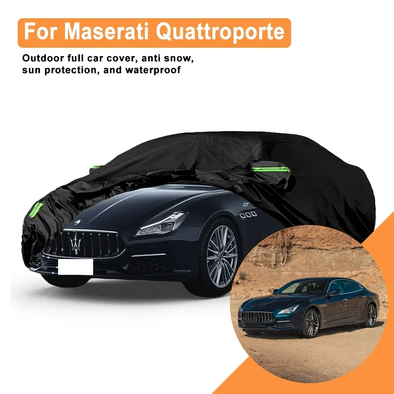 

Full Car Cover for Maserati Quattroporte Outdoor Windproof Waterproof Dust Resistant Sun UV Protection with Reflective Strips