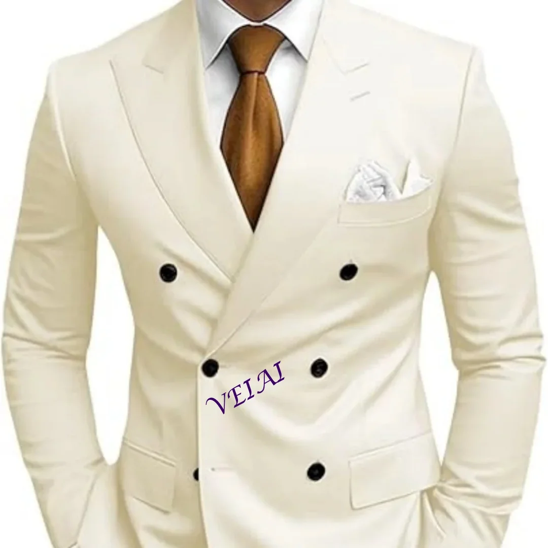 

Мужские костюмы из двух предметов по индивидуальному заказу, комплект брюк, блейзер с отложным воротником, длинный рукав, облегающее пальто с узкой талией, длинные брюки, свадебное платье