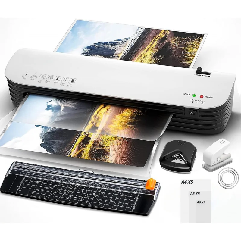 

A4The narrow body design of the laminating machine does not take up space. Photo laminating machine, document laminating machine