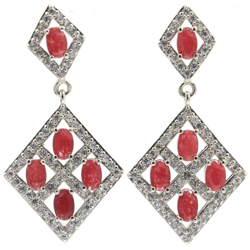 

Роскошные серебряные серьги 47x23 мм, 9,6 г, разноцветные, красные рубины, швейцарский синий топаз, кунцит, аквамарин, зеленый перидот, цаворит, гранат