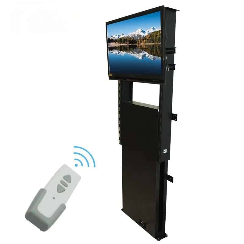 New Design Electric LCD TV Lifter for Home Entertainment Elevating Stand with Remote Control Black