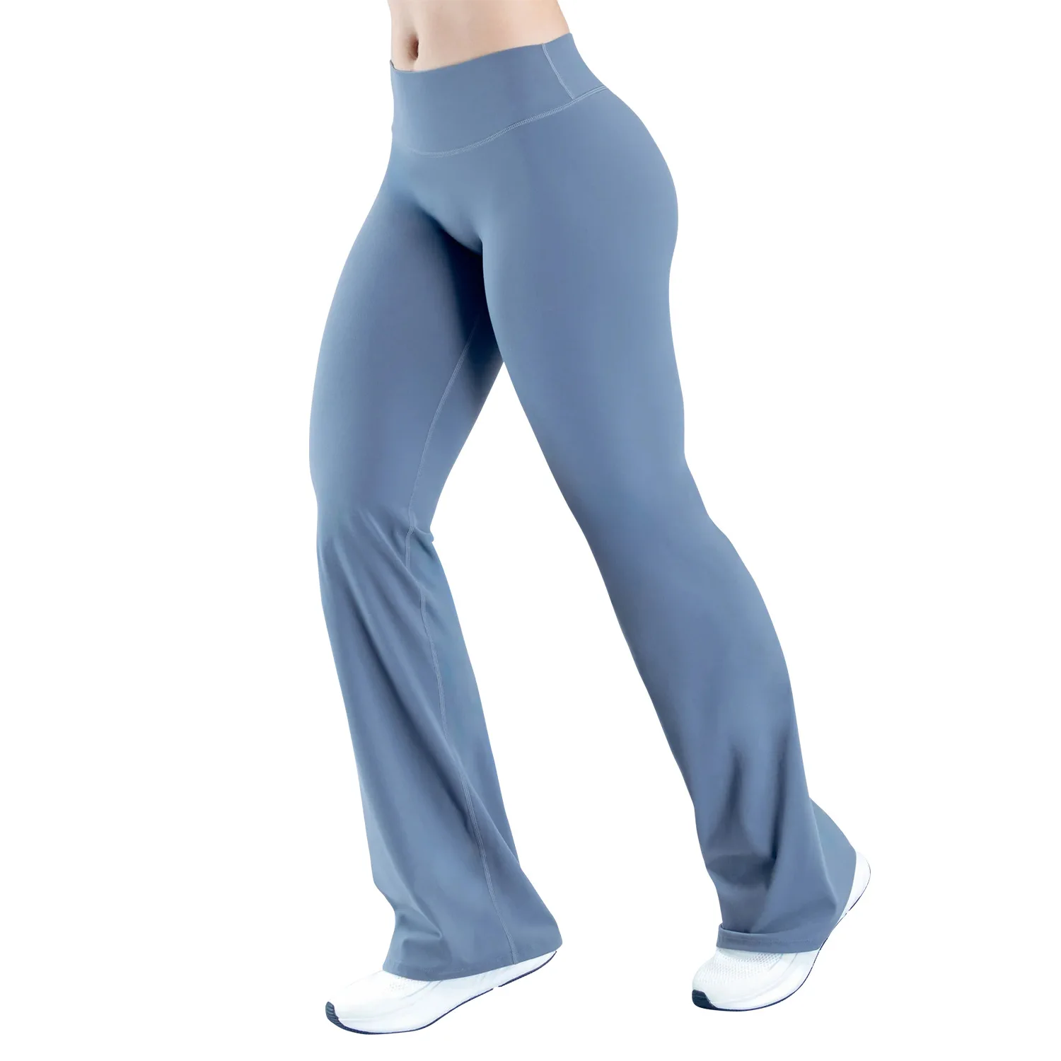 High Waist Flares Wide Leg Yoga Pants Double Sided Flocking Running Dance Sports Casual Bell Bottoms Butt Lifting Cross Border