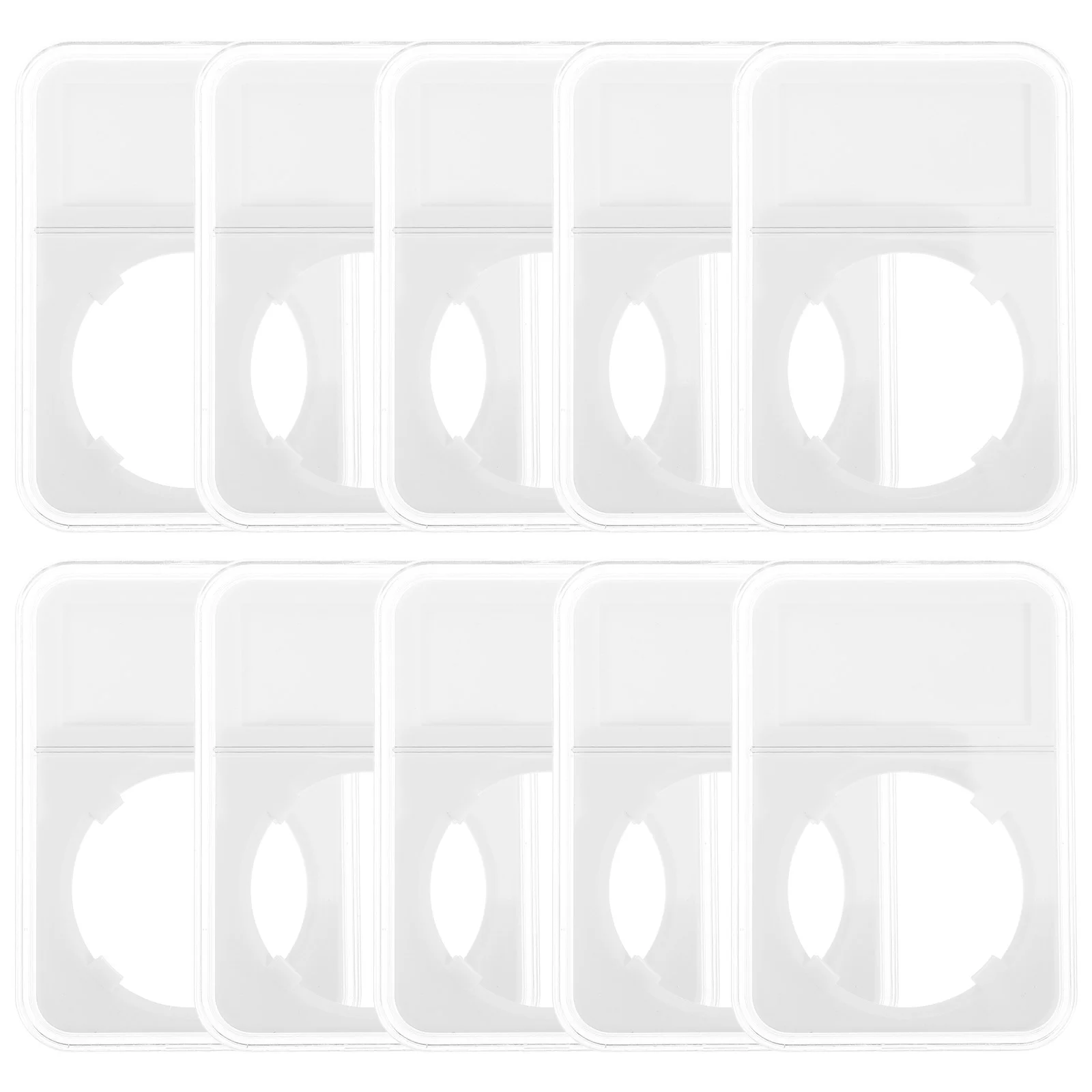 10pcs Transparent Coin Storage Box Plastic Coin Holder Organizer For Collectors Clear Coins Protector And Display Case For Coin