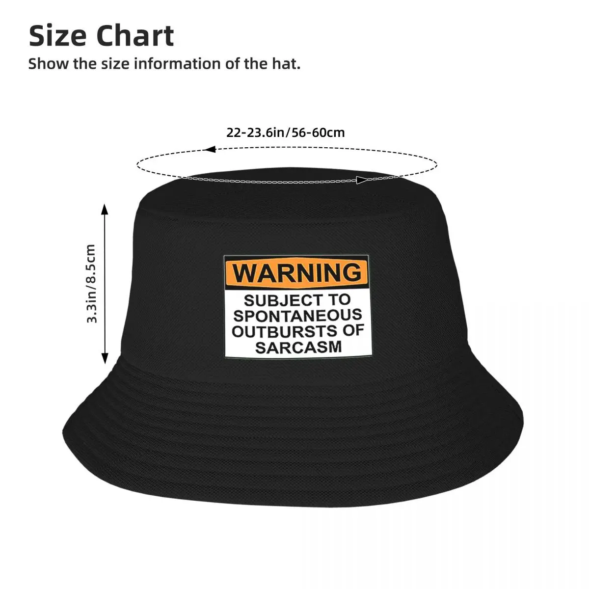 Warning Subject To Spontaneous Outbursts Of Sarcasm Bucket Hats Panama For Kids Bob Hats Hip Hop Fisherman Hats  Unisex Caps