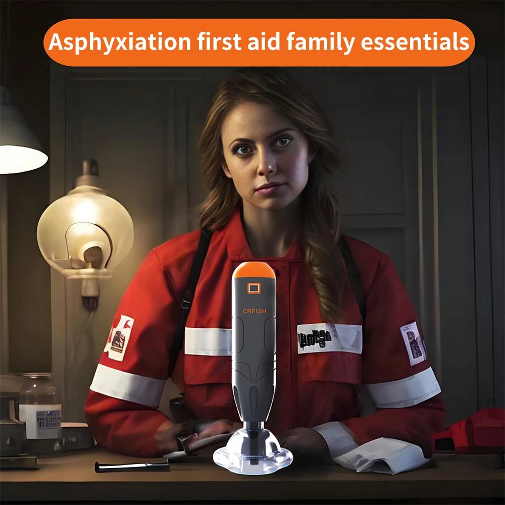 Automatic anti-choking device, anti-suffocation first aid and self-rescue Heimlich negative pressure aspirator