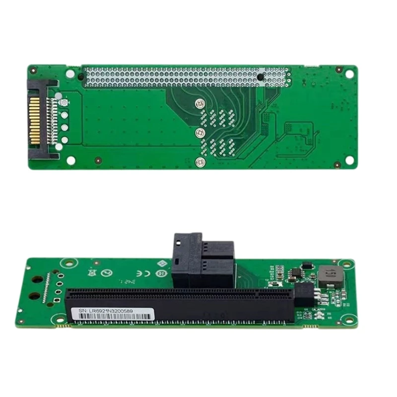 2 Port SFF-8643 to PCIe x16 Slot Adapters Expansion Card PCIe x16 Slot Adapters Converters Board SFF-8643 to PCIe x16 QXNF