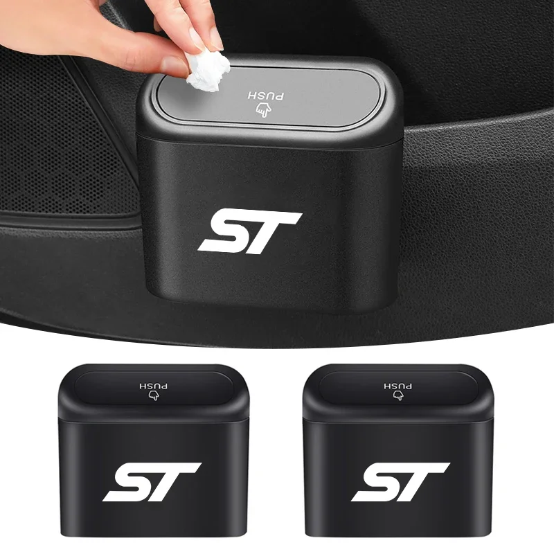 سلة مهملات السيارة مقعد السيارة الخلفي الباب صندوق تخزين معلق لفورد ST Line Focus X 2 3 Mondeo Fiesta Kuga MK2 MK3 MK4 اكسسوارات