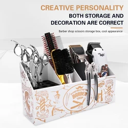 Barber Desktop Hairstyling Scissors Stand Comb Storage Case Barbershop Hairdressing Box Socket  Tool Organizer Holder