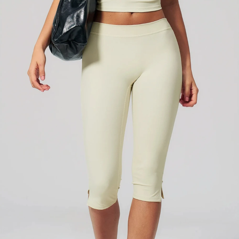 Women High Waist Yoga Capri Pants Leggings Fitness Running Bike Yoga Pants High Waist Breathable Workout Tights Athletic Wear
