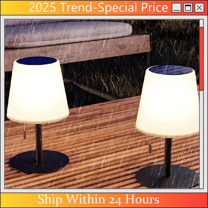

A61Z Deals Solar Charging Cord Lamp Outdoor Waterproof Table Lamp Solar Camping Table Lamp