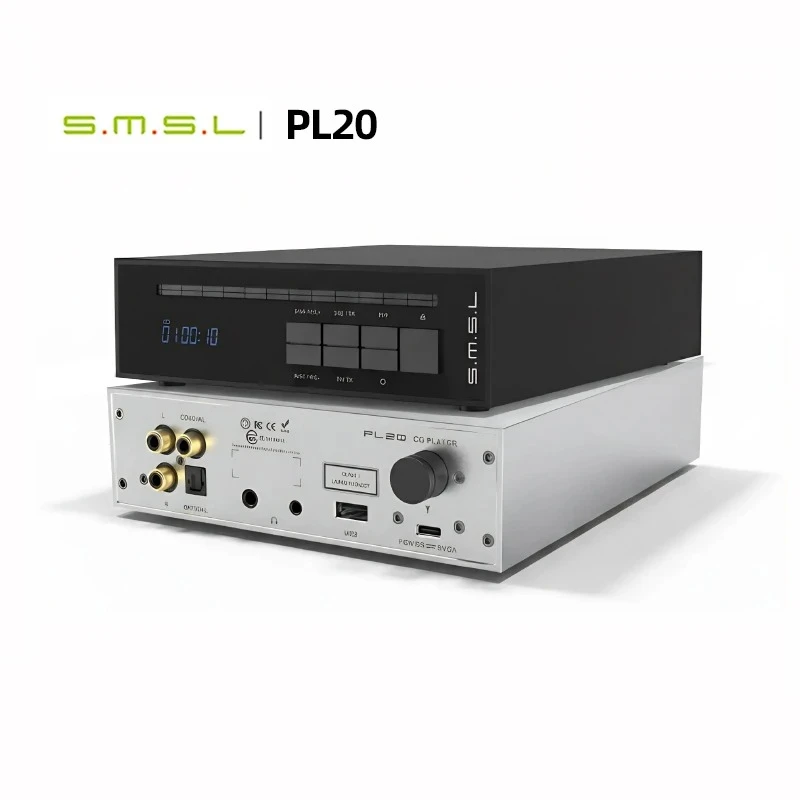 

SMSL PL20 Hi-res Audio CD Player Portable CS43131*2 Support Optical Coaxial 32Ω 3.5mm4.4mm Headphone Output with Remote Control