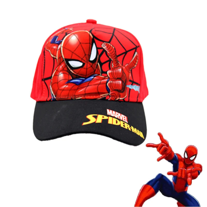 Spider-Man Baseball Cap Frozen Elsa Hat Super Hero Princess Hoeden Jongens en meisjes Outdoor Zonnehoed Ademend Mesh Duck Tong Caps