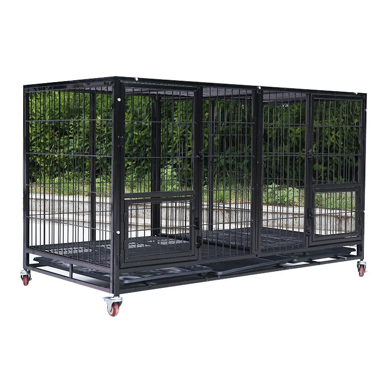 

Large Outdoor Dogs Transport Carrier Luxury Dog Villa Heavy-duty Stainless Steel Metal Pet Cage
