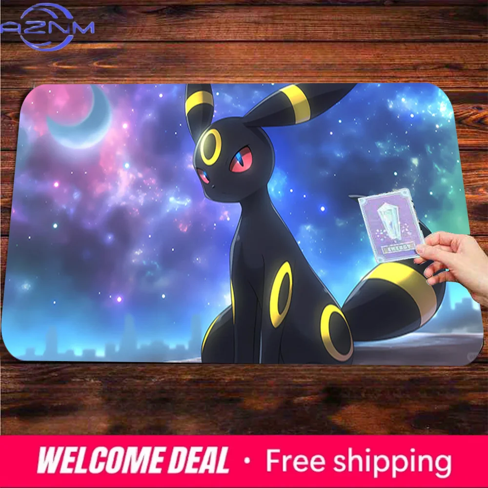 Galaxy Moon Umbreon TCG Spielmatte, rutschfeste, waschbare Schreibtischunterlage
