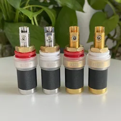 EIZZ Speaker Terminal Binding Post EZ-302 EZ-303A 24K Gold Plated Banana Plug Jack Socket Connector Audio Amplifier HIFI DIY