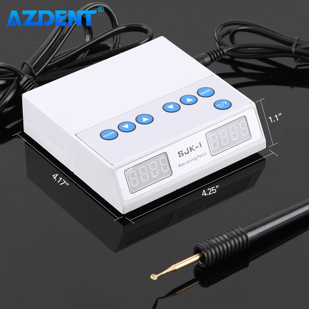 AZDENT Dental Electric Wax Carving Pencil Dentistry Lab Electric Waxer Carving Knife 110-240Vwith 6 Wax Tips and 2 Pens