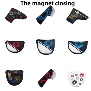 Pokrowiec na główkę klubu golfowego modny pokrowiec na miotacz z magnesem Wodoodporny skórzany pokrowiec ochronny na małe młotek