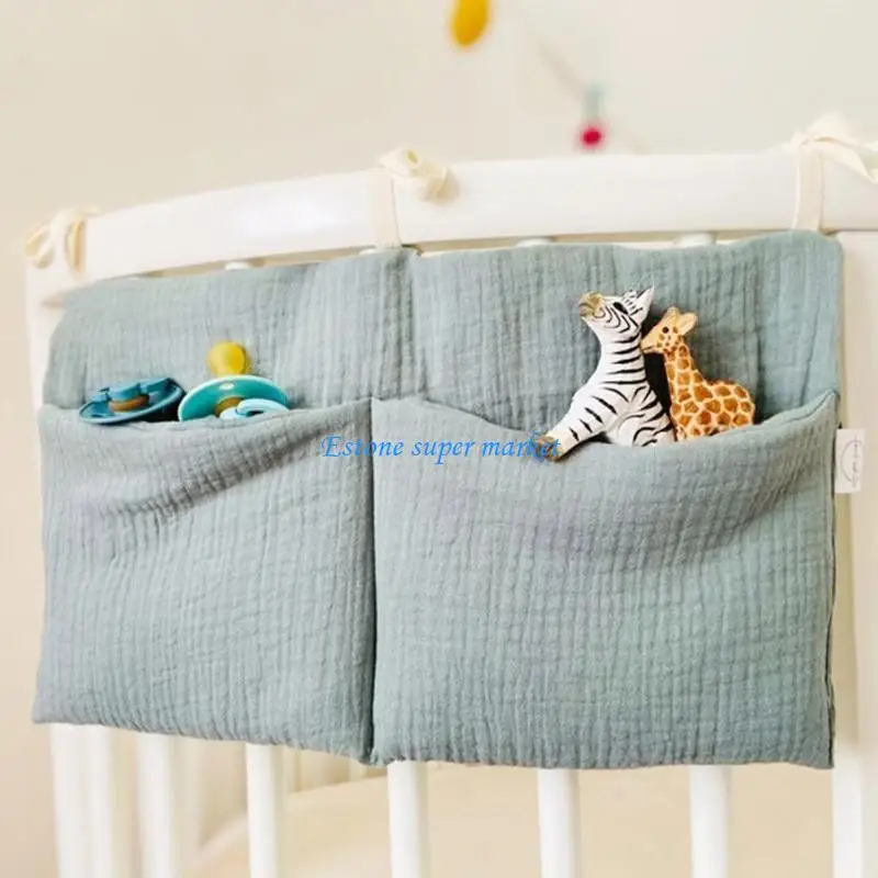 

090B Crib Cotton Diaper Bottle Molar Toy Storage Bag Keep Gadgets Easy to Access