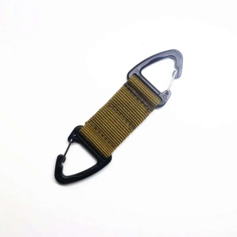 Multifunctional Carabiner Outdoor Tactical Nylon Webbing Hanging Backpack Triangle Buckle Double Buckle Point