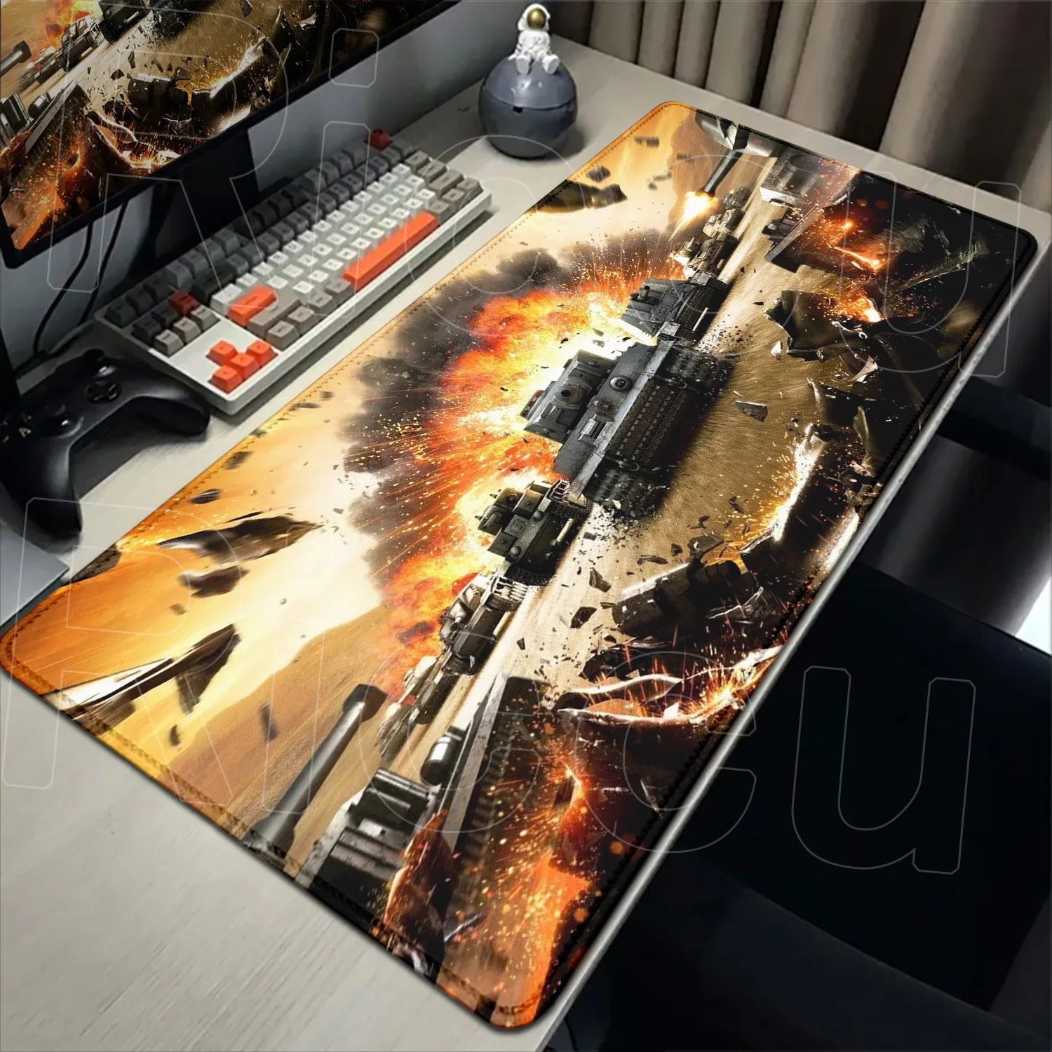 HD World of Tanks マウスパッド アニメ マウスパッド プレイマット デスクマット ゴム製 滑り止め XXL ノートパソコン キーボード マウスパッド PC ゲーミングアクセサリー