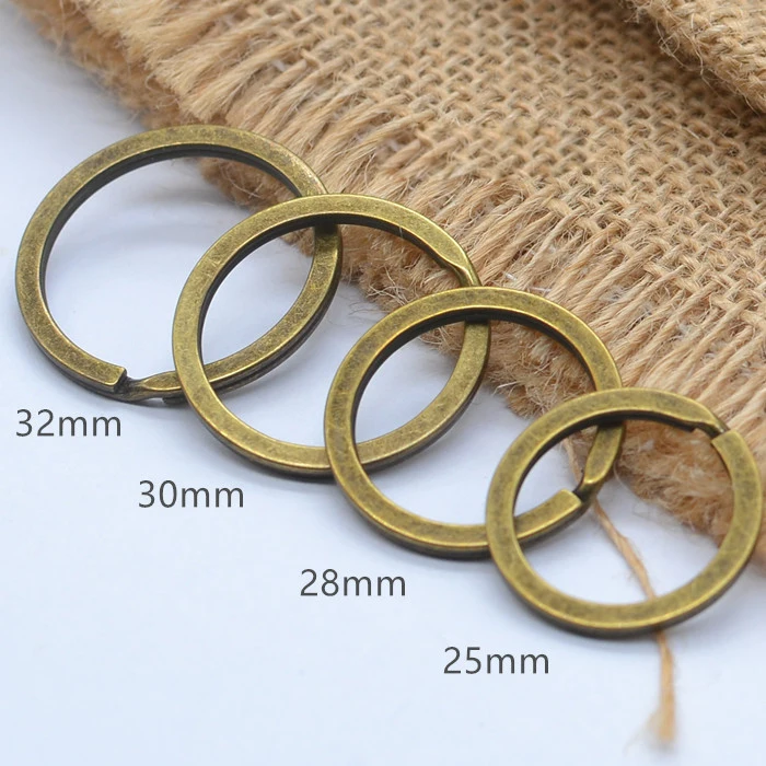 10/20PCS/Pack 20/25/28/30mm Round Key Chains Split Ring (Never Fade) Key Rings For Bag Car Keychain Jewelry Making Findings