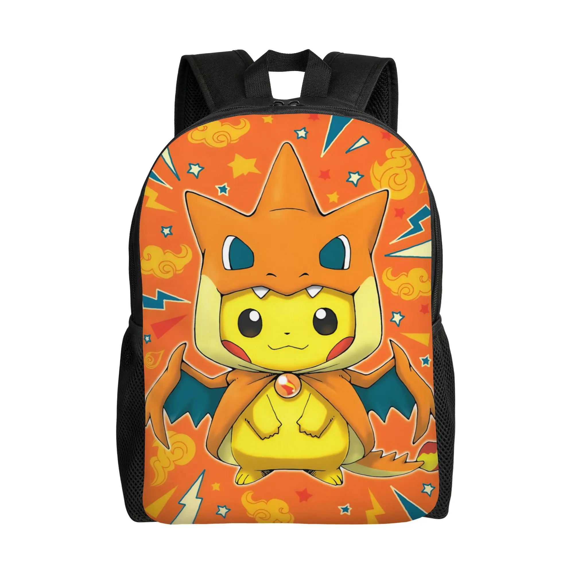 

1PC Fashion Backpacks pokemon funny cute Pikachu Daypack funko Dual-Use High School Retro Washable Rucksack