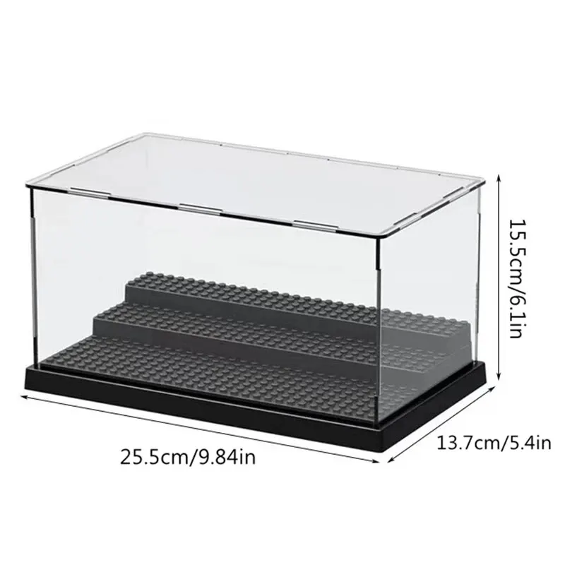 Acrylic Transparent Display Box Building Blocks Model Assemble Dust Cover Figures Toys Protection Showcase Compatible With Brand