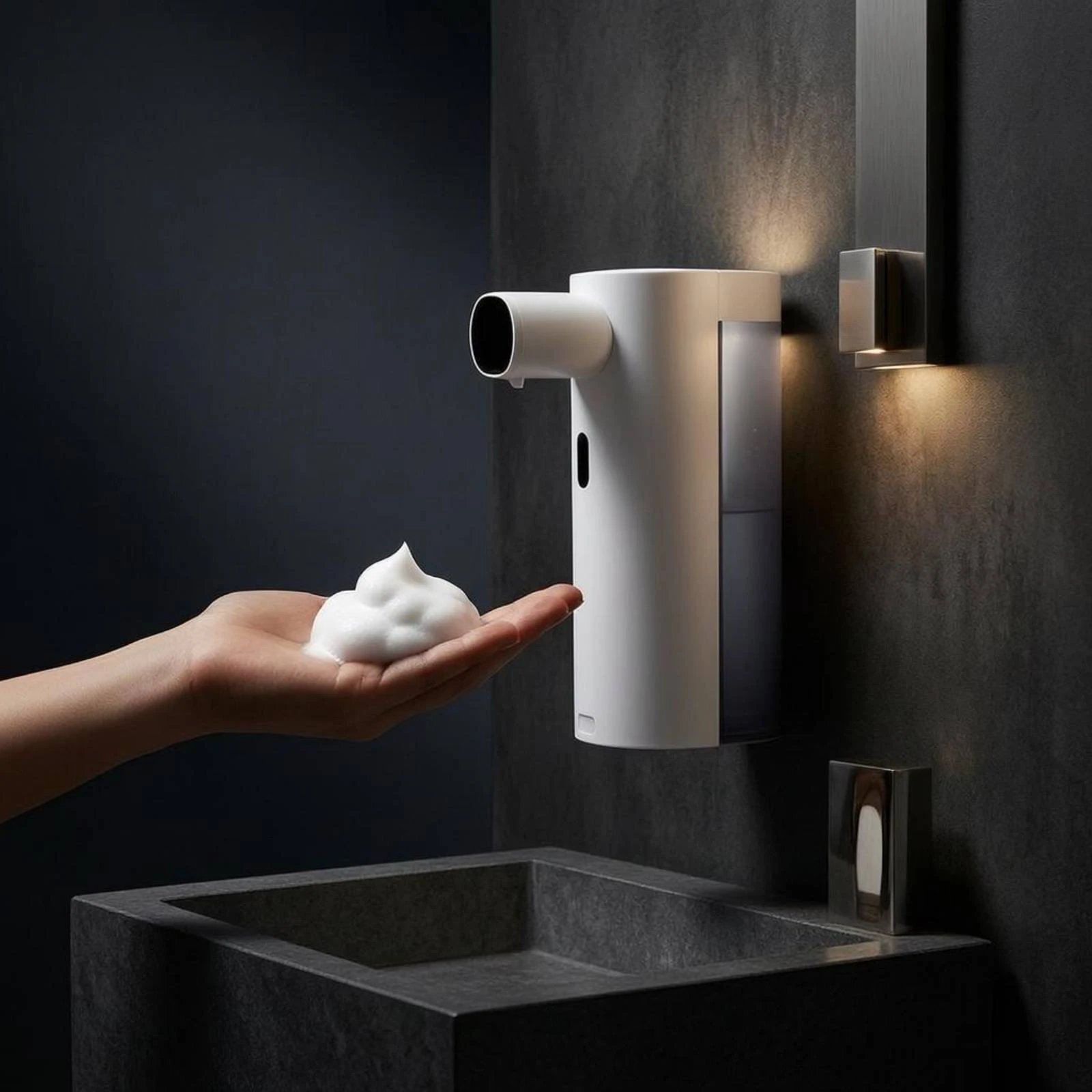 Infrared Wall-mounted Soap Dispenser Rechargeable Foam Dispenser Bathroom Supply Automatic Operation for Shared Areas - view 5