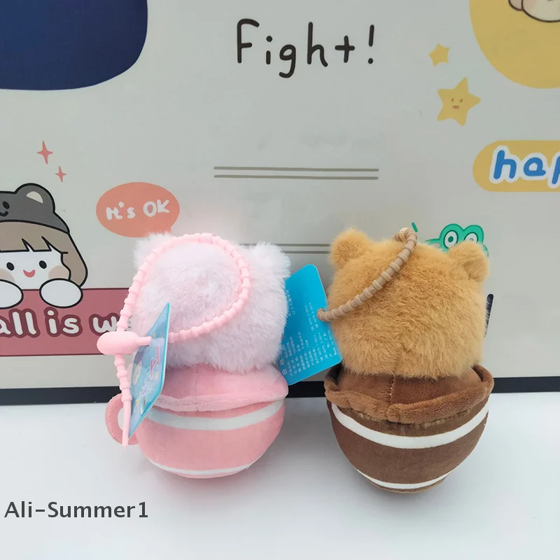 【E】Cartoon Cute Coffee Cup Capybara Plush Keychain For Kids Stuffed Capybara Animal Doll Toy Backpack Plushie Ornament Pendant