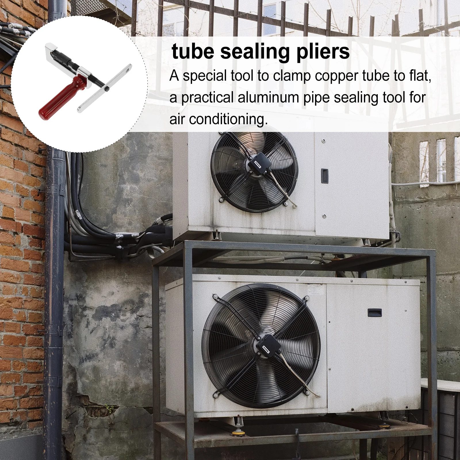 

1 Set High Torque Tube Sealing Pliers Fine-Tuning Screw Copper Aluminum Pipe Seal Tool For Air Conditioning Repair Sealing Pinch