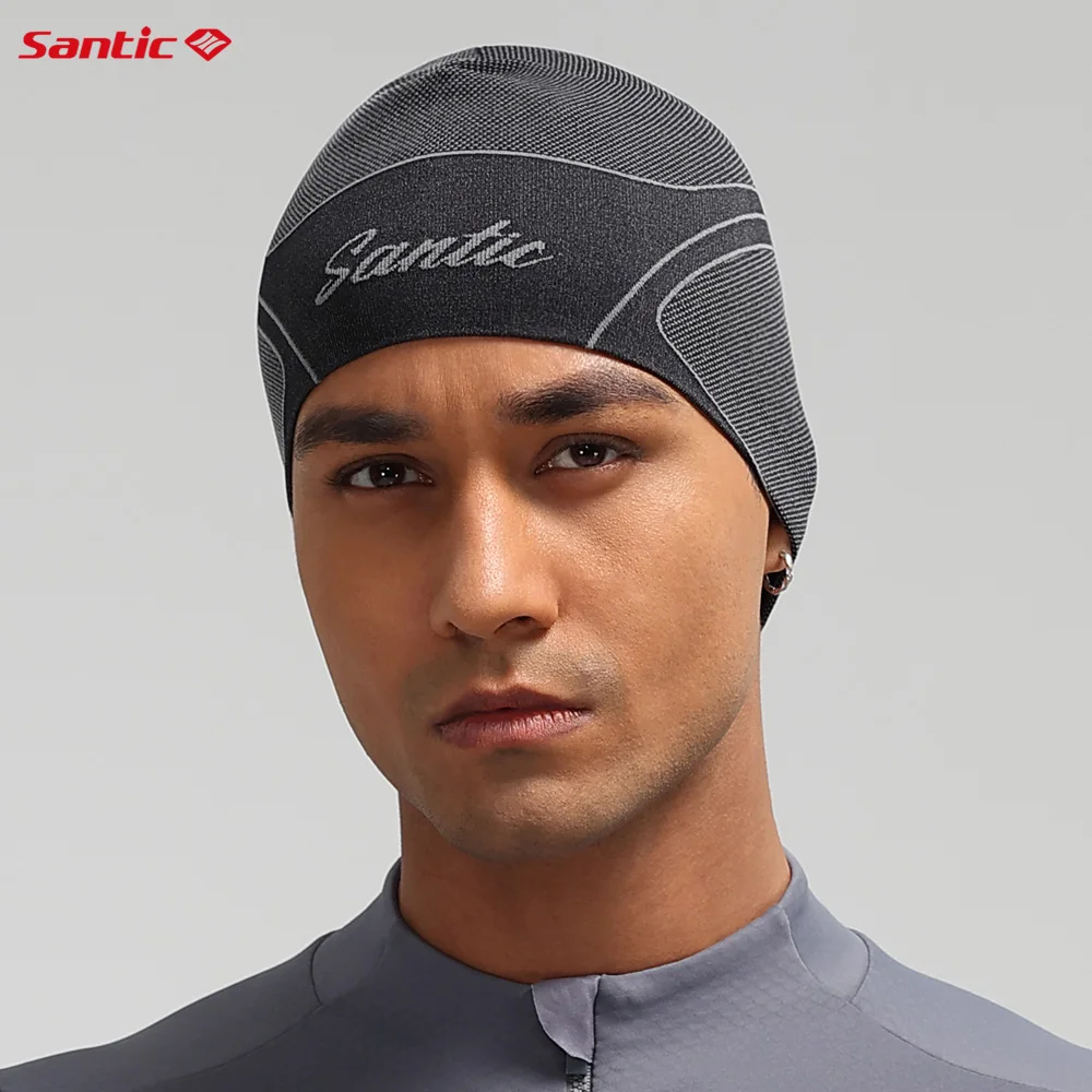 Santic Cycling Cap Men\'s Winter Knitted Outdoor Sports Hats Professional Bicycle Equipment Quality Seamless Mtb Road Riding Caps