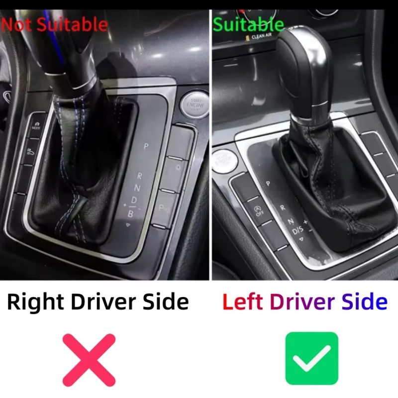 LHD For Volkswagen VW Golf 7 MK7 7.5 DSG R Gear Shift Knob Stick Pen Lever Shifter Gaiter Boot Collar Car Styling Accessories