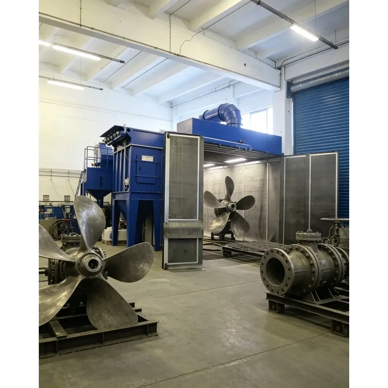 

Steel Sand Blasting Booth for Agricultural Machinery 20KW Power Steel Grit Cleaning High Productivity & Easy Operation