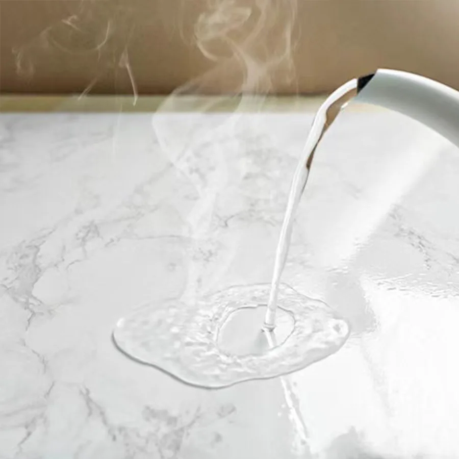 Glossy White Marble Contact Paper Granite White Peel and Stick Wallpaper Removable for Countertop Cabinets Furniture Decor