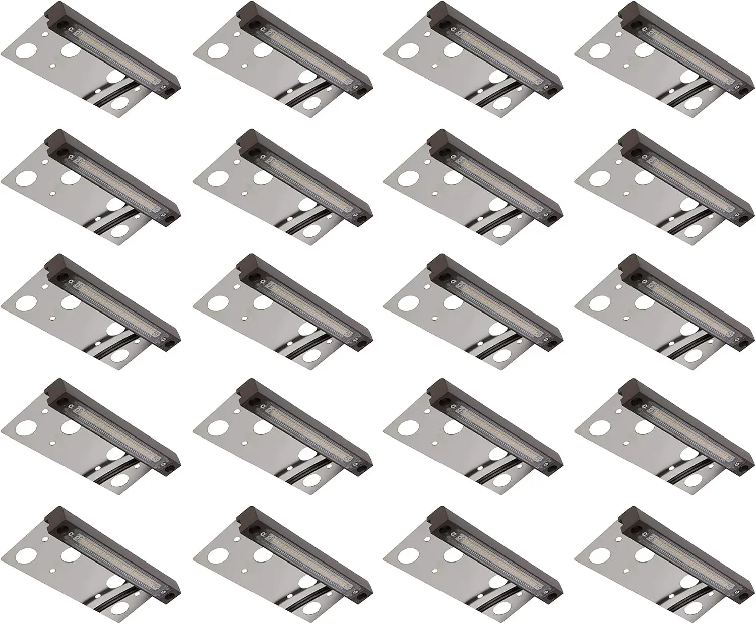 

20-Pack GKOLED Hardscape Light, Paver Wall Light, 6.8 Inches Long, Integrated 4W 2700K LED Light Source, LED Step Light, Solid P