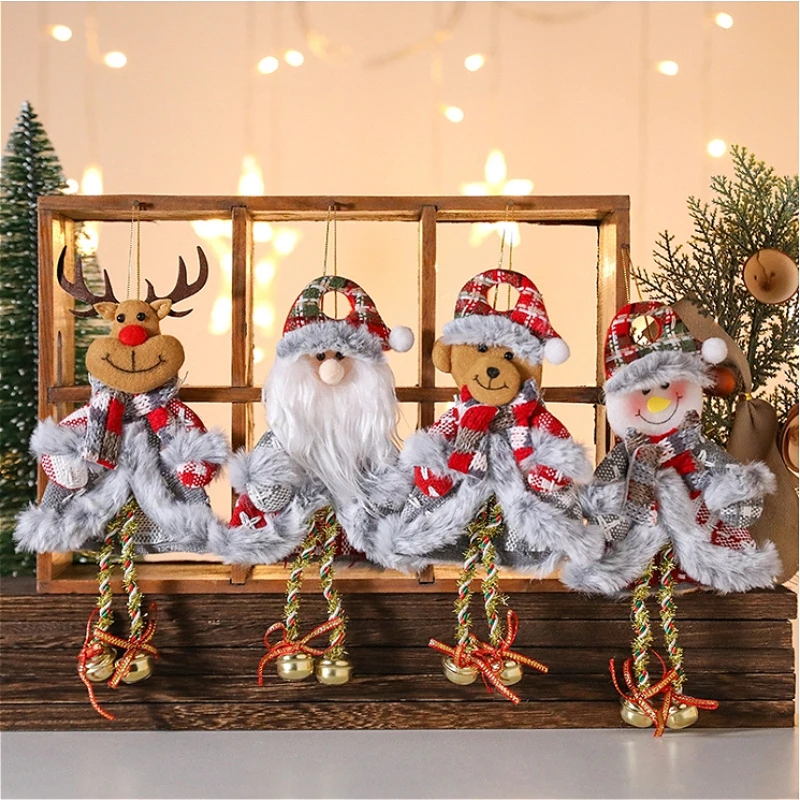 

Xmas Plush Doll Decorations Hanging Christmas Tree Pendants for Holiday Home Party Decor,Santa Claus/Snowman/Reindeer/Bear