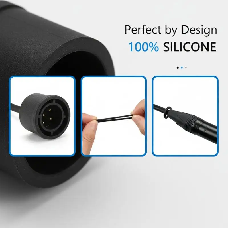 2Pcs Silicone Dust Cover for Audio Power Network Plug Flexible Waterproof Dustproof Cap for Sound System ProtectionHot