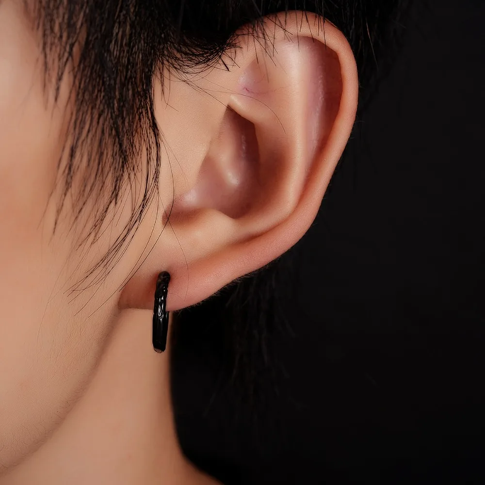 1pair Golden Hoop Simple and Elegant Style Multi-purpose Pattern Plain Hoop Women's Fashionable Design Ear Accessories