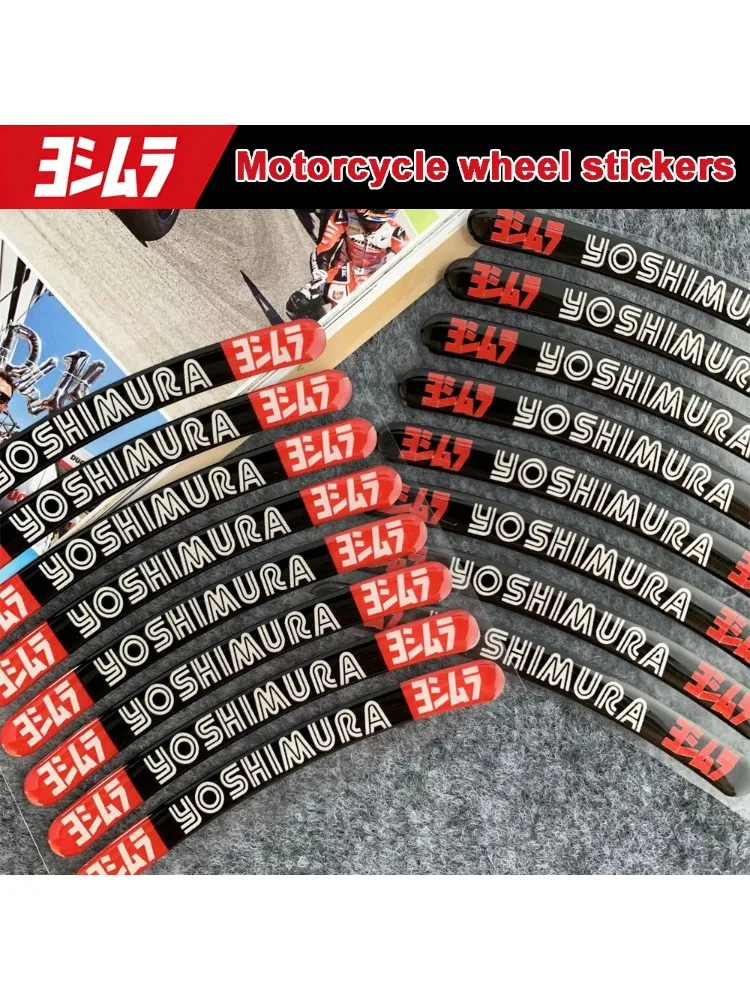 AliExpress CFMOTO 1Set/8Pcs Yoshimura Motorcycle Wheel Rim Stickers Racing Style Vinyl Decals for Bike Hub Reflective DIY Decor Accessories