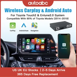AUTOABC Carplay Android Auto for Toyota Touch2 Entune 2.0 Highlander Tundra Sienna Prius Yaris Camry CHR Module Multimedia
