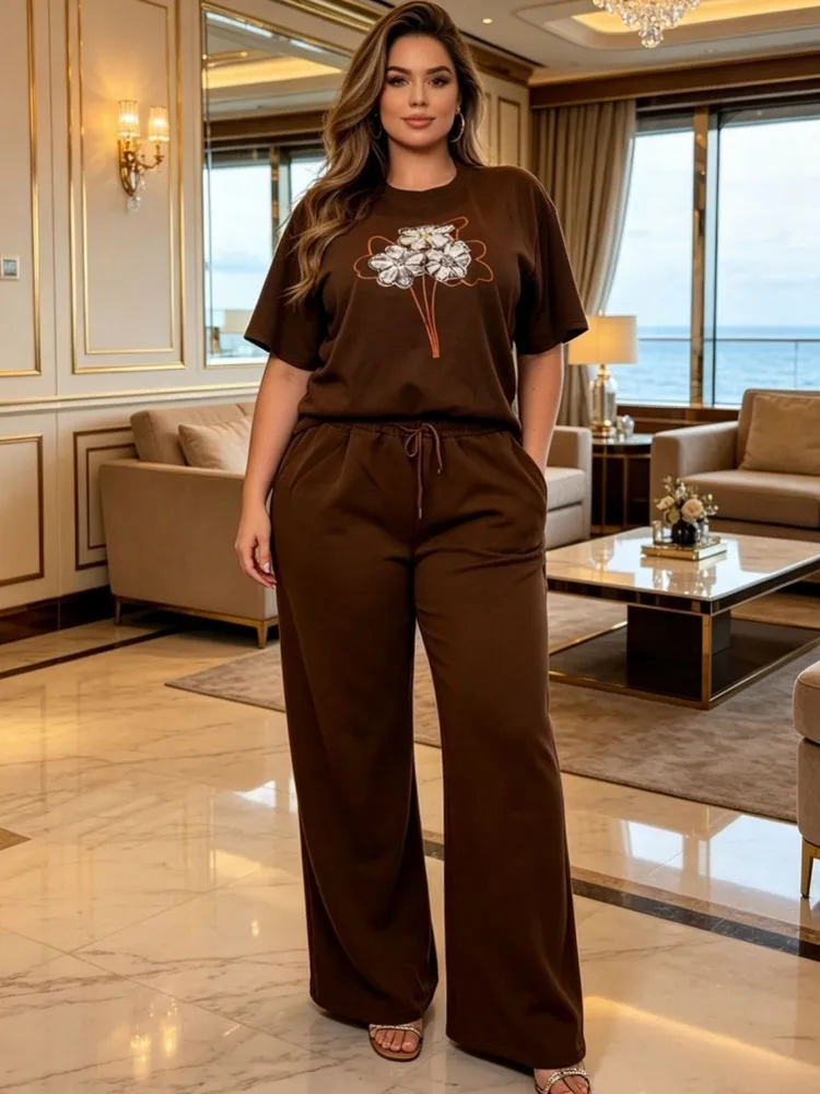 2 Piece Women Sets Dashiki African New Arrival Summer Autumn Matching Sets Two Pieces Sets Top And Pants Suits Outfits Clothing