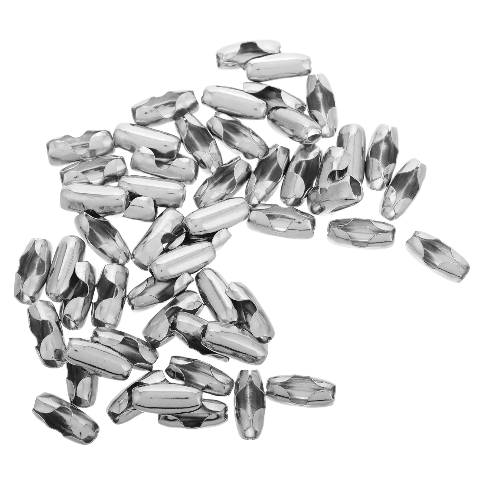 

50Pcs Stainless Steel Bead Chain Connectors Secure Fastening Clips for Jewelry DIY Accessories Replacement Parts