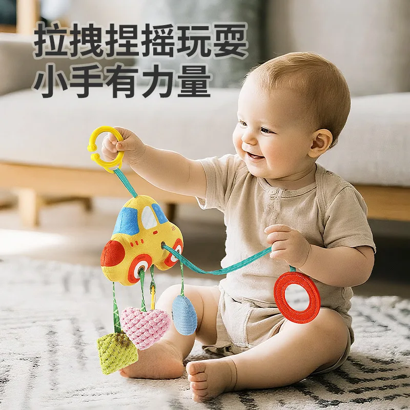 ベビー用プルアンドプレイボトル 幼児用プルアンドプレイペンダント 新生児用プルストリングラトル ベッドサイドスーザー