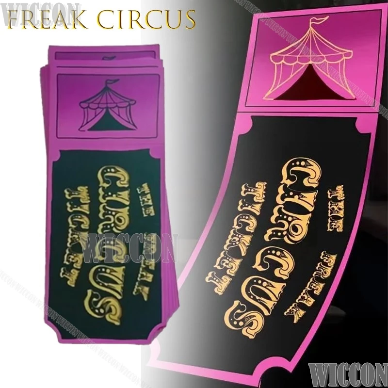 Freak Circus Ticket Card Rojo Verde Rosa Anime Coleccionable Alta Calidad Cosplay Evento Mercancía Halloween Kawaii Sexy Comic Con