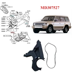 1 Piece 4D56 Engine Timing Belt Cover for Pajero Sport K90 Engine Plastic Cover for Montero V20 V30 for Shogun V40 V10 MD307527